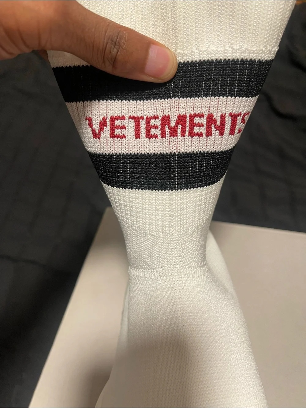 Authentic VETEMENTS White Sock-Style 'Left/Right' Sneaker Boots - Picture 5 of 9
